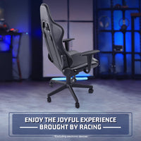 Marada Flight and Racing Game Chair with backrest Black Grey Premium Recliner