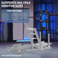 Marada Monitor Stand Support Screens from 27 to 65 inches Stable Adjustable Racing Sim TV Mount Without Racing Cockpit