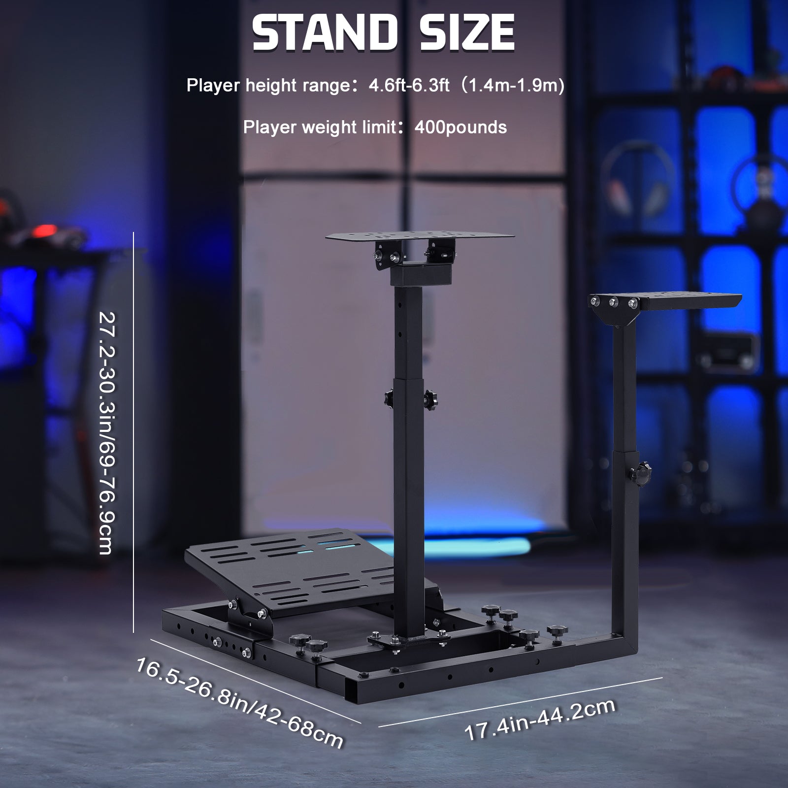 Marada Sim Racing Wheel Stand Adjustable Upgrade Fits for Logitech G29, G920, G923, Thrustmaster T150, T80 Wheels and Pedals NOT Included