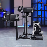 Marada Flight Racing Sim Cockpit Dual Mounting Platform Compatible with Logitech, PXN, Thrustmaster HOTAS Warthog, G29, G920, G923, X52 Adjustable Stand Wheel, Pedal, Throttle, Joystick Not Included