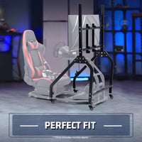 Marada adjustable monitor stand with lockable wheel design is compatible with all cockpit stands sold in our store