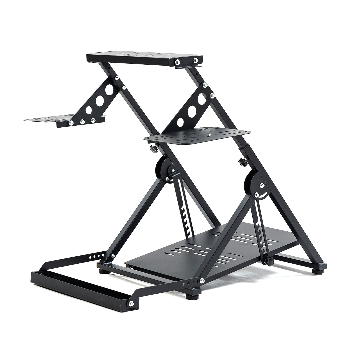 Marada Foldable Racing Wheel Stand Flight Sim Cockpit Compatible with Logitech, Thrustmaster and PXN Gaming Devices Adjustable X-Shape Simulator Mount Electronic Device Not Included