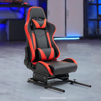 Marada Adjustable Racing Simulator Cockpit Rear Seat Frame - Expandable Design with DIY Support & Included Ergonomic Red Racing Seat