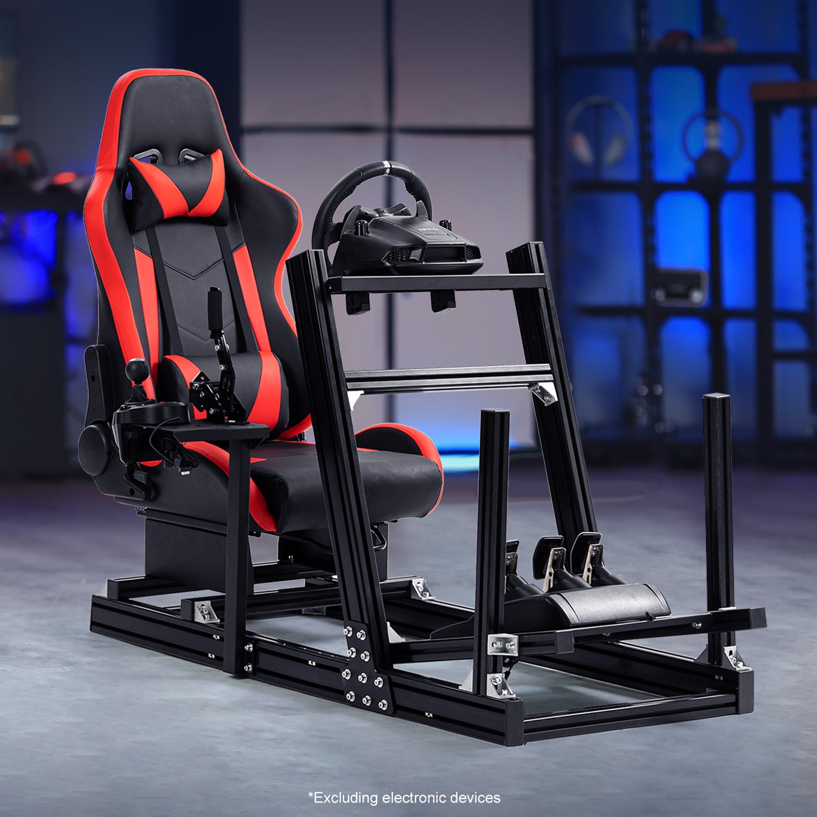 Marada 4080 Aluminum Racing Frame with Seat Compatible with Logitech Thrustmaster PXN