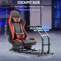Marada Racing Wheel Stand Racing Simulator Steering Wheel Stand with Red Seat Tilt-Adjustable for G29 G920 T300RS T150 PS4 Xbox Wheel,Pedals NOT Included