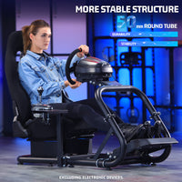 Marada Racing Wheel Stand (Cockpit 54) Adjustable Fit for |Logitech G25 G27 G29 G920 |Thrustmaster T80 T150 | Fanatec with Black Racing Seat Wheel, Pedals,and Shifter Not Include