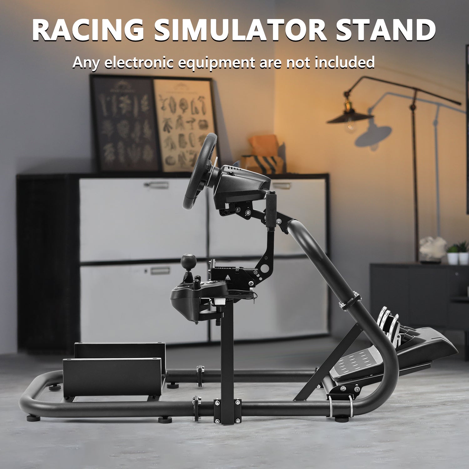 Marada Pro Racing Simulator Cockpit Stand Adjustable Fit for Logitech G25 G27 G29 G920