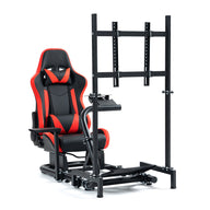 Marada Racing Cockpit with TV Stand & Red Seat Fit for G923 G920 T500,FANTEC,T3PA/TGT Stable & Strong Wheel and Pedals Not Included