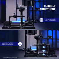 Marada Racing Sim Cockpit 4080 Aluminum Alloy with Triple-Screen Monitor Stand Compatible with Logitech Thrustmaster Fanatec Wheel Shifter Pedals Not Included