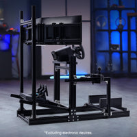 Marada Racing Sim Cockpit 4080 Aluminum Alloy with Triple-Screen Monitor Stand Compatible with Logitech Thrustmaster Fanatec Wheel Shifter Pedals Not Included