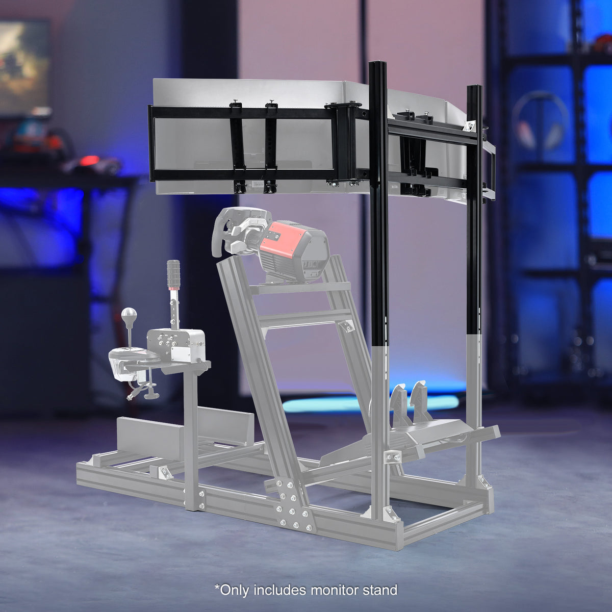 Marada 4040T-type Aluminum Triple Monitor Mount For Aluminum Alloy Racing Simulator Cockpit