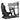 Marada 8040 Triple Screen Sim Rig with Black Racing Seat – Adjustable Cockpit Compatible with Logitech, Thrustmaster, Fanatec & Moza Wheels