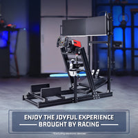 Marada G29 Sim Racing Cockpit Stand 4080 Aluminum Profile with Triple Monitor Bracket Fit Logitech G920 G923