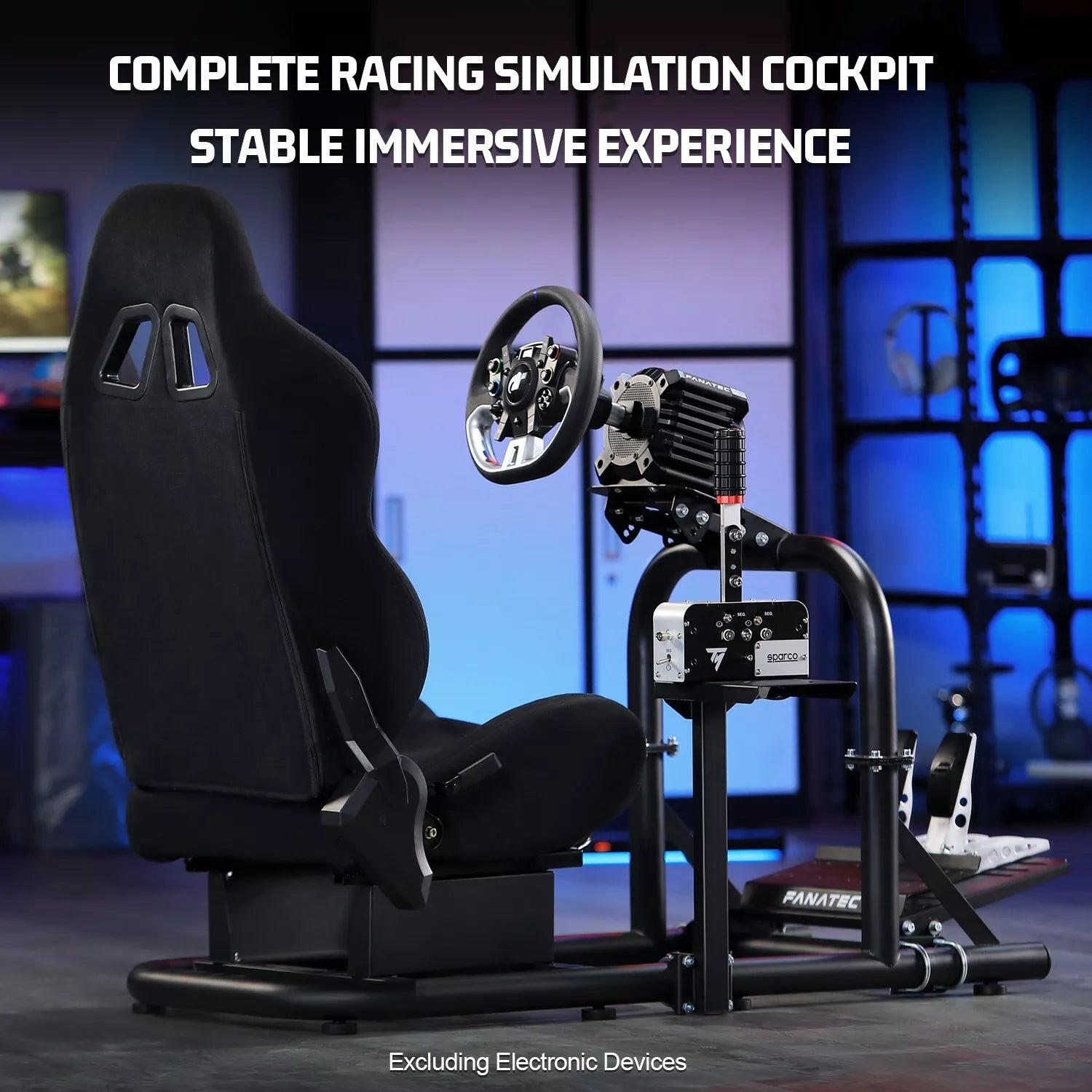 Marada G920 Racing Simulator Cockpit Frame Large Round Tube Stable and Adjustable Racing Wheel Stand Fit for Logitech G25 G27 G29 G920 Thrustmaster T80 T150 Wheel, Pedals and Shifter Not Include（with Seat） Visit the Marada Store