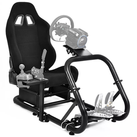 Marada Racing Wheel Stand (Cockpit 54) Adjustable Fit for |Logitech G25 G27 G29 G920 |Thrustmaster T80 T150 | Fanatec with Black Racing Seat Wheel, Pedals,and Shifter Not Include