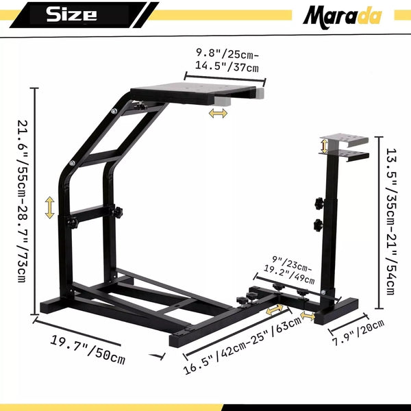 Marada Racing Wheel Stand with V2 Support Game Support Stand Up Simulation Driving Bracket for Logitech G29, G27 and G25 Racing Simulator Steering Wheel Stand Without Wheel and Pedals