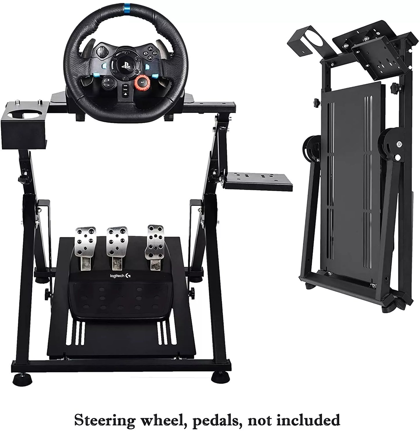 Marada Racing Simulator Steering Wheel Stand Logitech for G25, G27, G29, G920, T300, T500 Thrustmaster T300RS. Wheel & Pedals Not Included