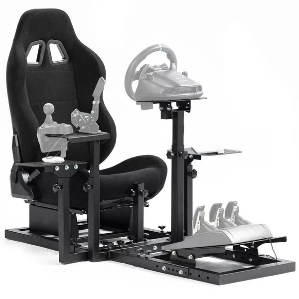 Marada Flight Simulator Cockpit with Black Seat Fit HOTAS Warthog T150 Xbox X56