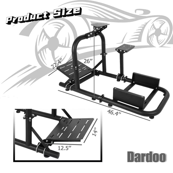 Marada G923 Racing Steering Wheel Stand Pro for Logitech G25 G27 G29 G920 Racing Simulator Cockpit Gaming Frame Video Game Accessories Shifter Wheel Pedals NOT Included