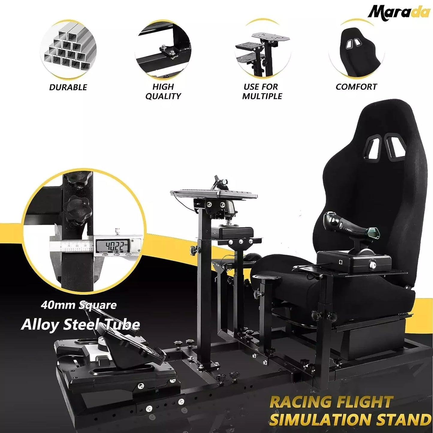 Marada Universal Flight Simulation Cockpit with Racing Seat or Racing