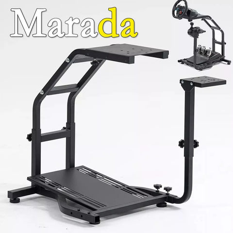 Marada PRO Racing Wheel Stand with V2 Support Game Support Stand Up Simulation Driving Cockpit for Logitech G29/G27/G25/G920/Thrustmaster Racing Simulator Wheel Stand Without Wheel and Pedals