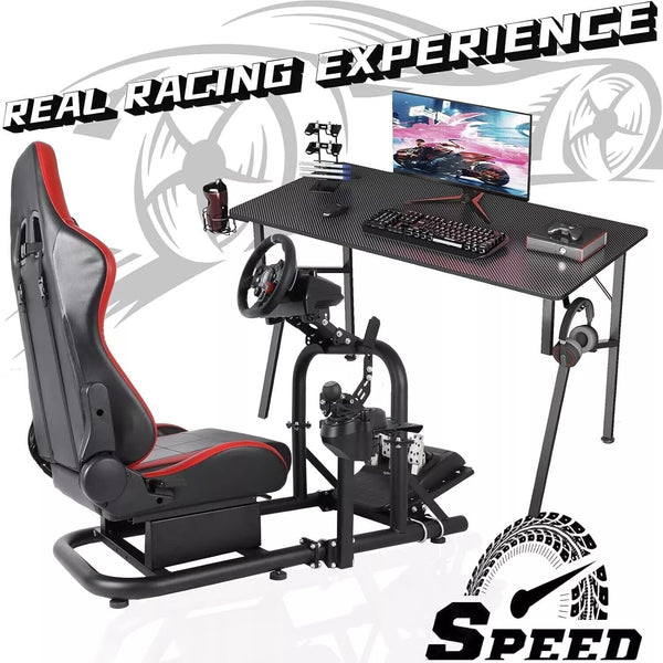 Marada G923 Racing Steering Wheel Stand Pro for Logitech G25 G27 G29 G920 Racing Simulator Cockpit Gaming Frame Video Game Accessories Shifter Wheel Pedals NOT Included