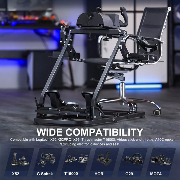 Marada Flight Simulator Stand Fits Logitech X25 X56 Thrustmaster HOTAS Warthog