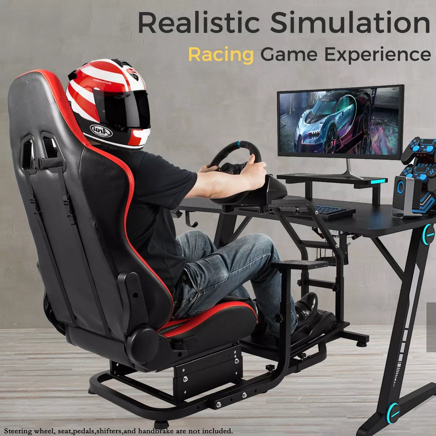 Marada Racing Simulator Cockpit with V2 Support Game Support Stand Up