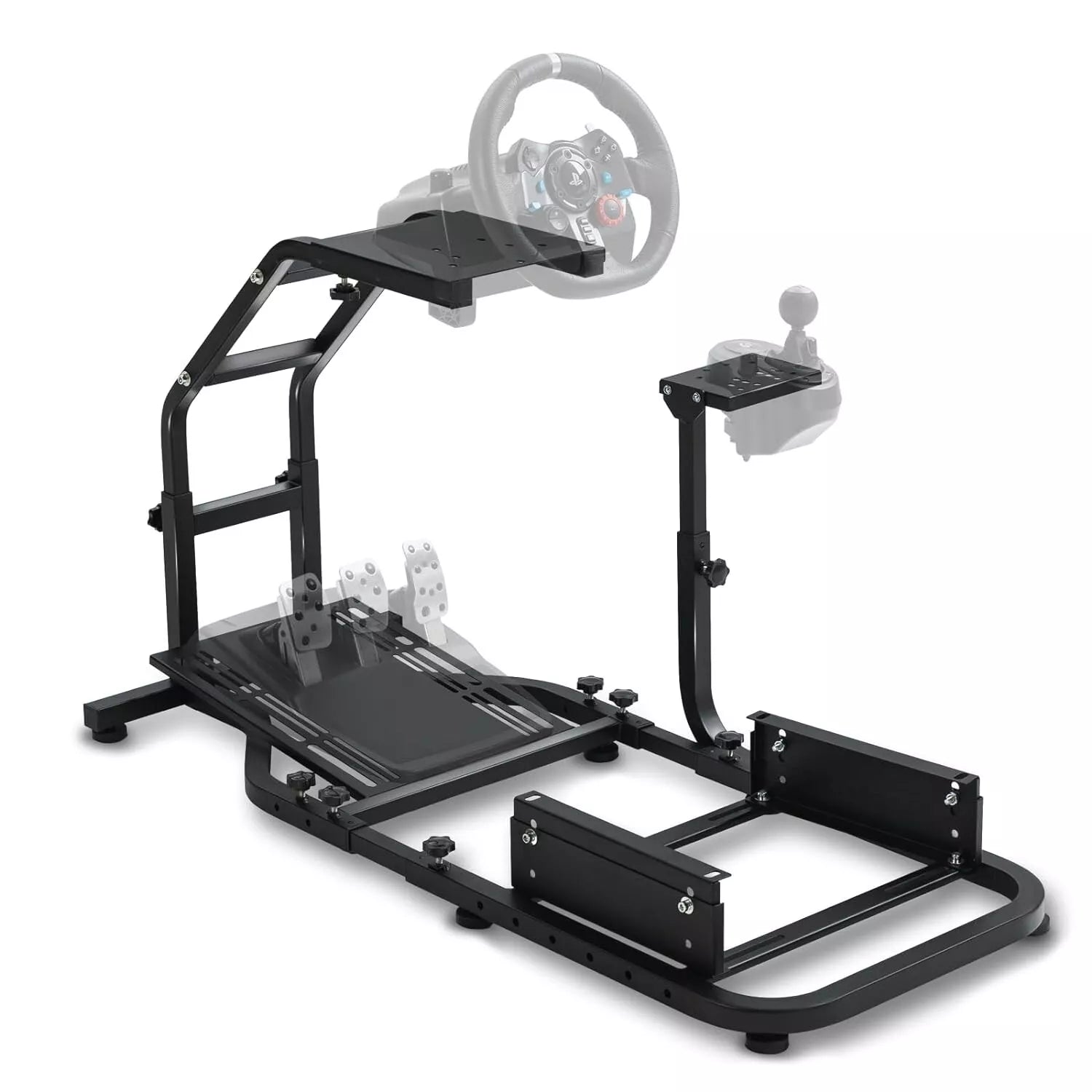 Marada Racing Simulator Cockpit with V2 Support Game Support Stand Up Simulation Driving Bracket for Logitech G29, G27, G25, G923 Racing Steering Wheel Stand Without Wheel and Pedals