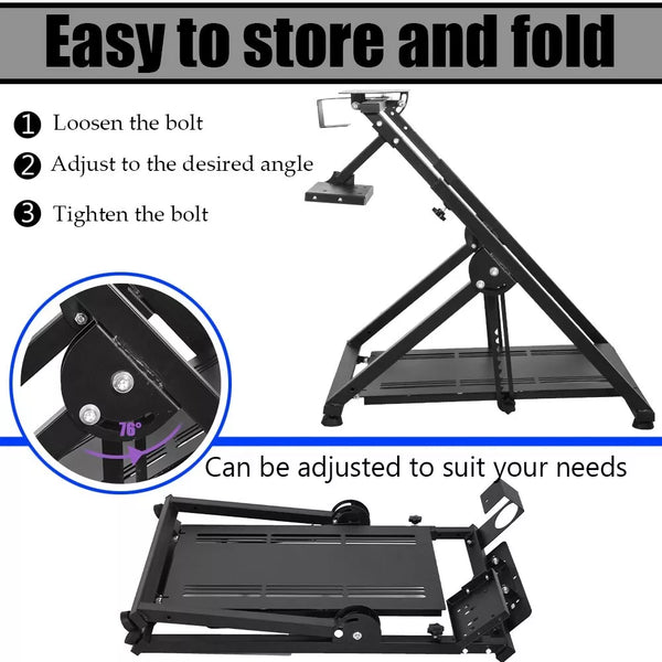 Marada Racing Simulator Steering Wheel Stand Logitech for G25, G27, G29, G920, T300, T500 Thrustmaster T300RS. Wheel & Pedals Not Included