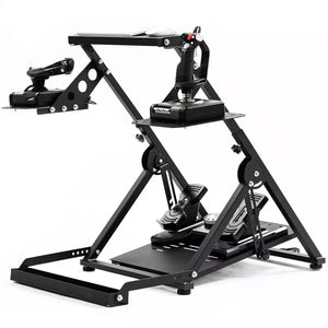 Marada Foldable Racing Wheel Stand Flight Sim Cockpit Compatible with Logitech, Thrustmaster and PXN Gaming Devices Adjustable X-Shape Simulator Mount Electronic Device Not Included