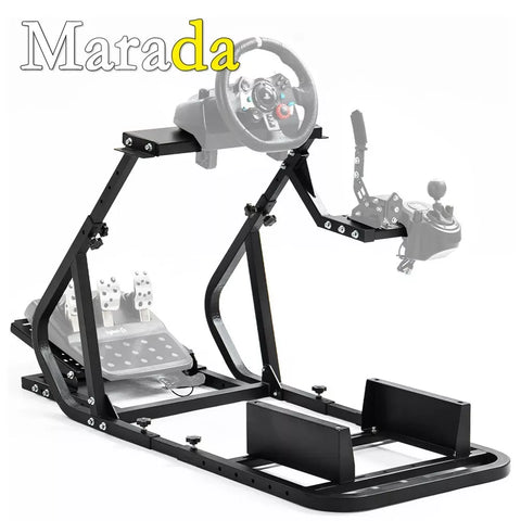 Marada G29 Stable Racing Simulator Cockpit Compatible with Thrustmaster/Logitech/PXN/Fanatec T300RS, T500RS, G25, G27, G923, G920, Adjustable Mount Steering Wheel, Pedal, Handbrake Not Included