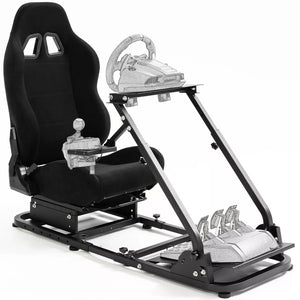 Marada Racing Seat Simulator Cockpit Height Adjustable Racing Steering Wheel Stand/Fits Fantec, Logitech G25, G27, G29, Thrustmaster/Compatible with Xbox One, Playstation, PC Platforms