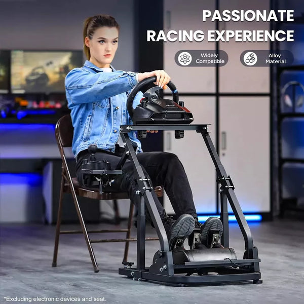 Marada G29 Racing Wheel Stand Height Adjustable Gaming Wheel Stand with Double Arm Support for Logitech G25 G27 G29 Thrustmaster T300RS Wheel, Pedals Not Include