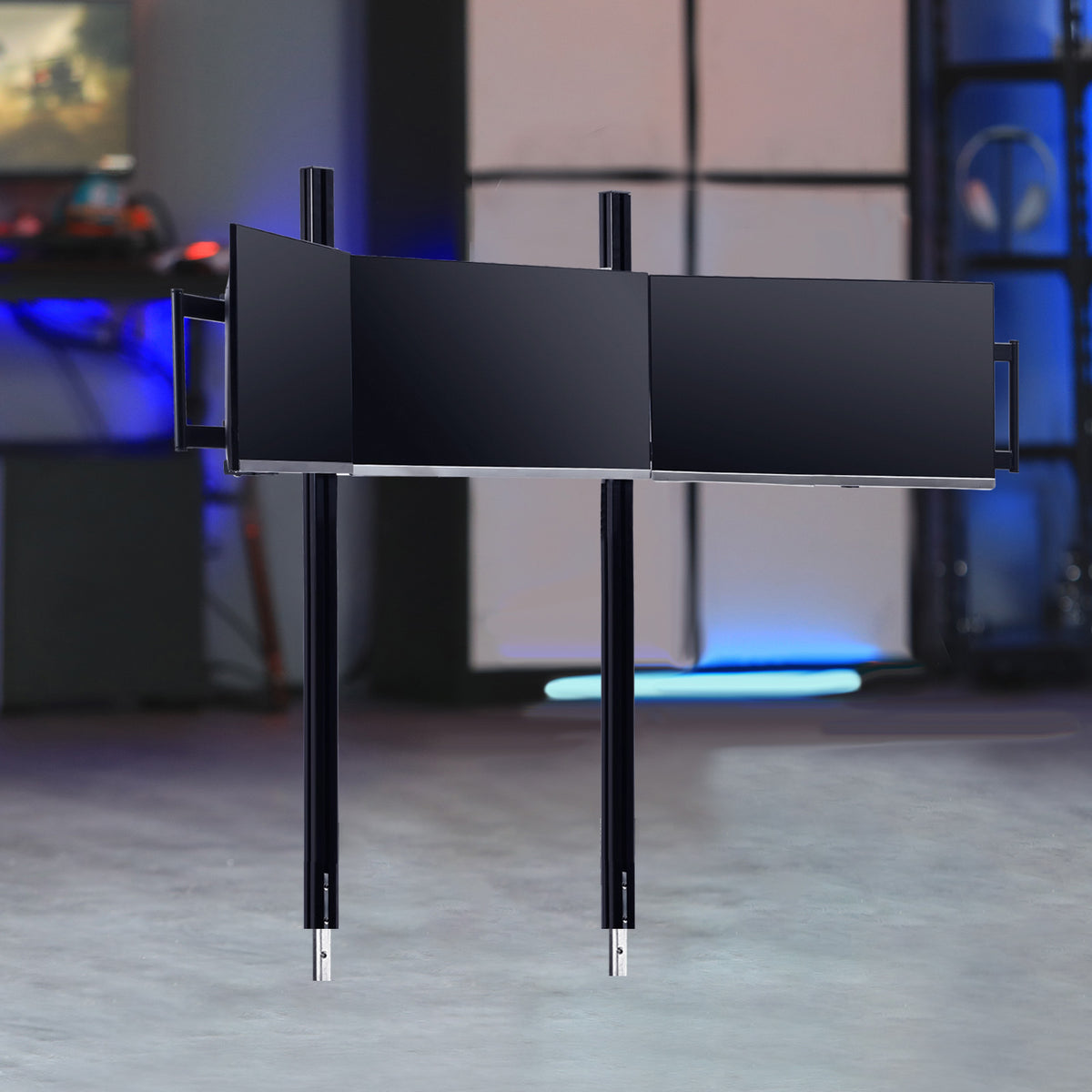 Marada 4040T-type Aluminum Triple Monitor Mount For Aluminum Alloy Racing Simulator Cockpit