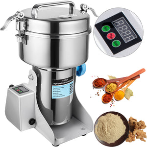 Marada Electric Grain Mills 110V Pulverizer Grinder Powder LED Digital Stainless Steel 500g/1000g/2000g