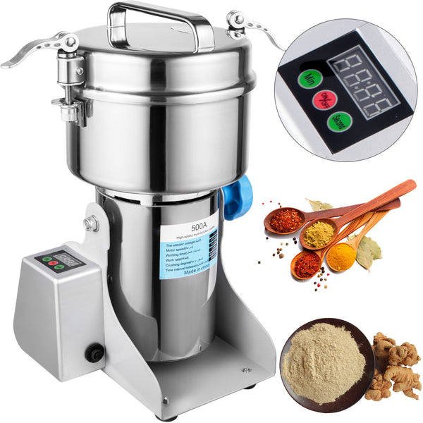 Marada Electric Grain Mills 110V Pulverizer Grinder Powder LED Digital Stainless Steel 500g/1000g/2000g