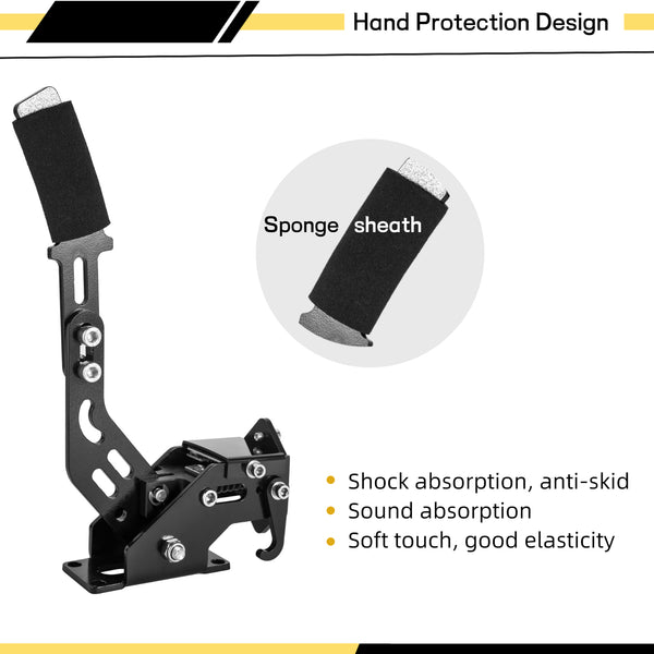 Marada PC Handbrake 14Bit USB Hall Sensor with Clamp Only PC Windows Systems are Supported（Black）