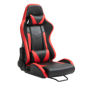 Marada Racing Seat with Double Lock Slip for Racing Wheel Stand Cloth Red with Installed Parts