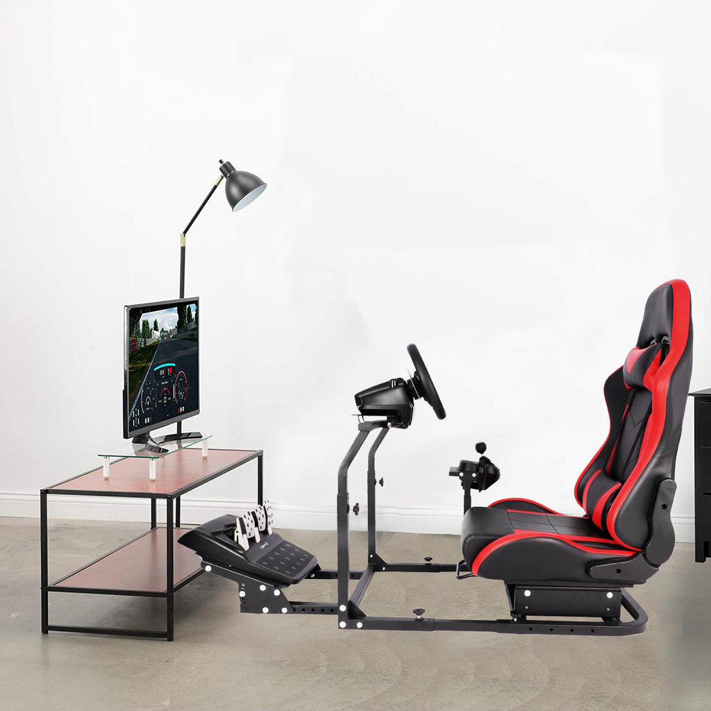 Logitech Shifter Marada Racing Simulator Cockpit Frame With Red Seat ...