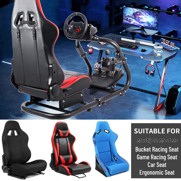 Marada Racing Wheel Stand Simulator Cockpit Height Adjustable Gaming Steering Frame Compatible for T500,T30,T300RS,FANTEC,T3PA/TGT,logitech G25,G29,G92,G923 Wheel&Pedals Not Included