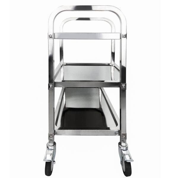 Marada 3 Tier Stainless Steel Utility Cart with Locking Wheels Shelf Kitchen Cart Trolley