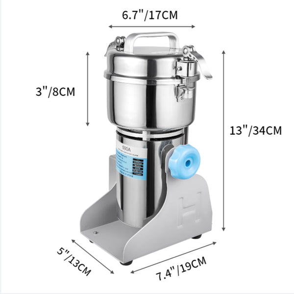 Marada Electric Grain Mills 110V Pulverizer Grinder Powder LED Digital Stainless Steel 500g/1000g/2000g