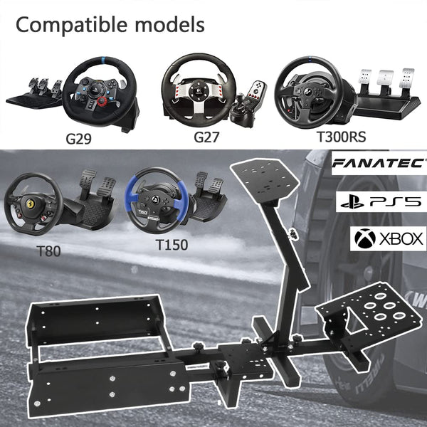 Marada Racing Simulator Cockpit Frame with Black\Red Seat (Cockpit 48) Adjustable Fit for Logitech G25 G27 G29 G920 Thrustmaster T80 T150 (Cockpit 48) Wheel, Pedals,and Shifter Not Include