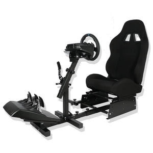 Marada Racing Simulator Cockpit Frame with Black\Red Seat (Cockpit 48) Adjustable Fit for Logitech G25 G27 G29 G920 Thrustmaster T80 T150 (Cockpit 48) Wheel, Pedals,and Shifter Not Include