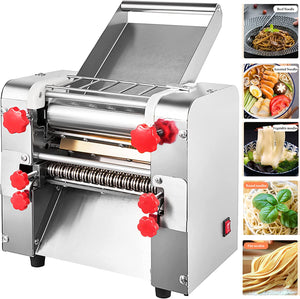 Marada 110V Electric Commercial Pasta Maker Machine with Stainless Steel 70LBS/H Noodle Dough Roller Maker for Pasta Dumpling Spaghetti Multi-function Automatic Pressing Machine（Noodles 3/9mm）