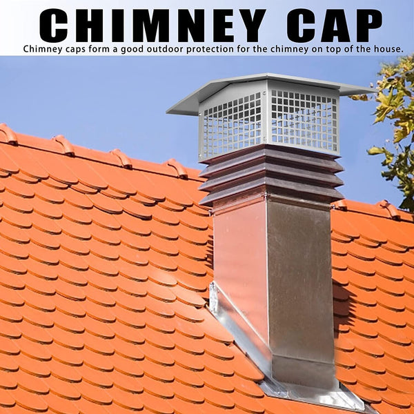 Marada 8" x 13"|8" x 17"|13" x 13"|13" x 17" Chimney Cap Flue Caps Fits Outdoor Masonry Chimney Flue Tile